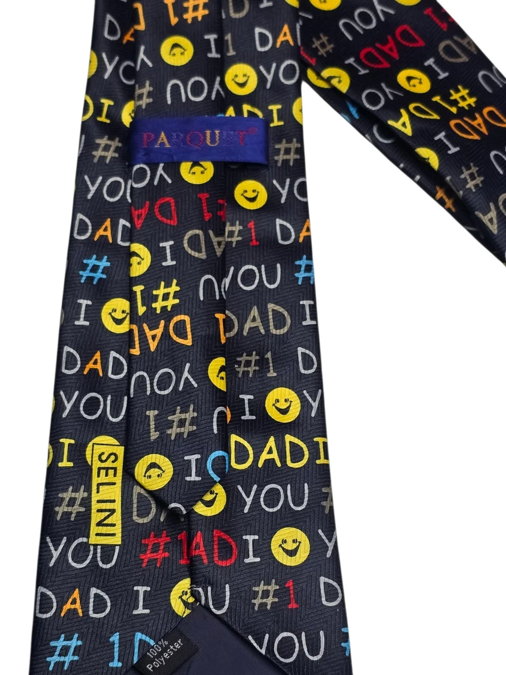 Vintage Men’s #1 Dad Necktie Parquet Colorful Novelty Tie